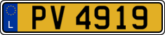 License plate of Luxembourg, 2003 year system
