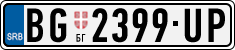 License plate of Serbia, Cars