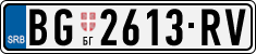 License plate of Serbia, Cars