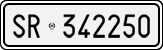 License plate of Italy, Cars (1927 year series)