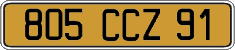 French license plate, FNI