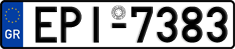 License plate of Greece, Cars
