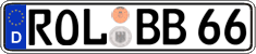 German license plate, Regular plates