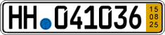German license plate, Short-term transit plates