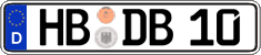 German license plate, Regular plates