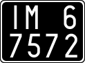 License plate of Italy, Cars (1927 year series)