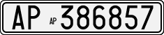 License plate of Italy, Cars (1927 year series)