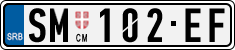 License plate of Serbia, Cars