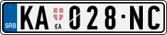 License plate of Serbia, Cars