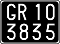 License plate of Italy, Cars (1927 year series)