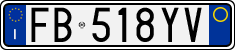 License plate of Italy, Cars (1994 year series)