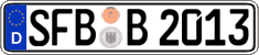 German license plate, Regular plates
