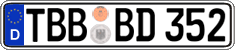 German license plate, Regular plates