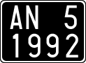 License plate of Italy, Cars (1927 year series)
