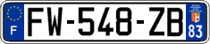 French license plate, SIV (ordinary)