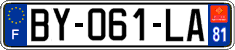 French license plate, SIV (ordinary)