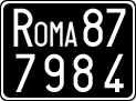 License plate of Italy, Cars (1927 year series)
