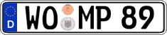 German license plate, Regular plates