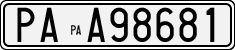 License plate of Italy, Cars (1927 year series)