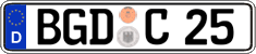 German license plate, Regular plates