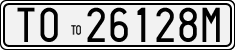 License plate of Italy, Cars (1927 year series)