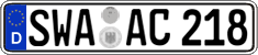 German license plate, Regular plates