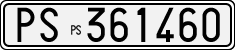 License plate of Italy, Cars (1927 year series)