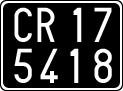 License plate of Italy, Cars (1927 year series)
