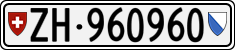 License plate of Switzerland, Cars