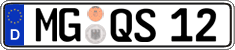 German license plate, Regular plates