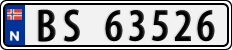 License plate of Norway, Cars