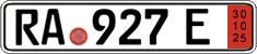 German license plate, Export transit plates