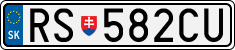License plate of Slovakia, Cars
