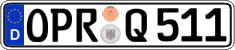German license plate, Regular plates