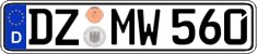 German license plate, Regular plates