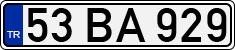 License plate of Turkey, Regular plates