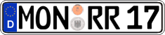 German license plate, Regular plates