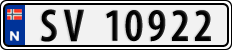 License plate of Norway, Cars