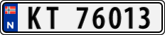 License plate of Norway, Cars