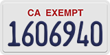 California, Exempt (1234567)