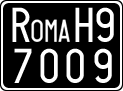 License plate of Italy, Cars (1927 year series)