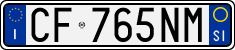 License plate of Italy, Cars (1994 year series)