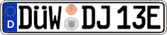 German license plate, Electric vehicles