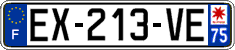 French license plate, SIV (ordinary)
