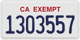 California, Exempt (1234567)