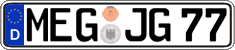 German license plate, Regular plates