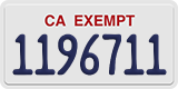 California, Exempt (1234567)