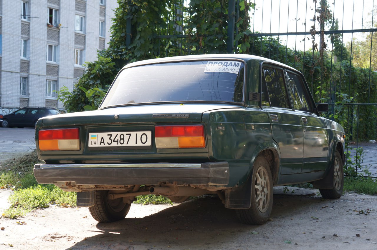 а 3487 ІО, Lada (VAZ) 2107 Жигули (Nova / Riva / Signet / 1500), 1982–2014