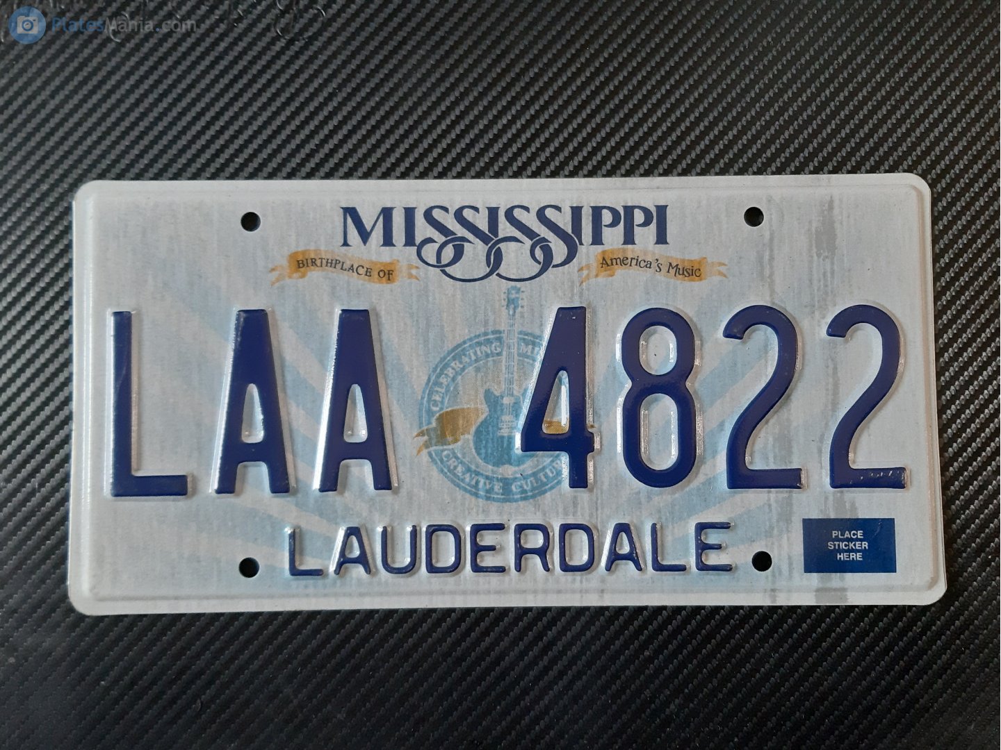 LAA 4822, License plate without vehicle 