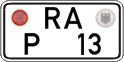 German license plate, Regular plates